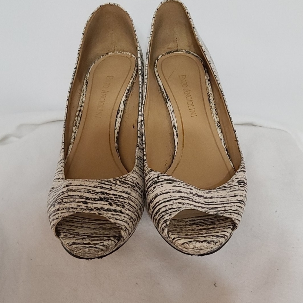 Enzo Angiolini peep toe pumps size 7 1/2 - Picture 5 of 12